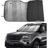 Big Hippo Front Car Sun Shade Windshield, Jumbo/Standard Sunshade Keeps Vehicle Cool UV Ray Sun Visor Protector Sunshades - Easy To Use Folding Sun
