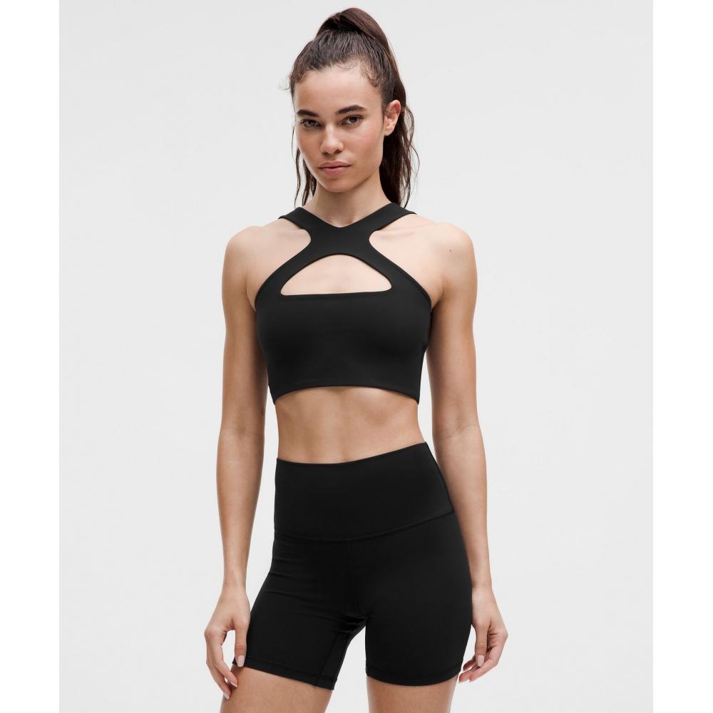 Lululemon Bend This SCoop And Cross BrA  Light Support  A C Cups blACk