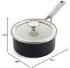 KitchenAid CC003285-001 Enameled Saucepan 16 Cm Onyx Black