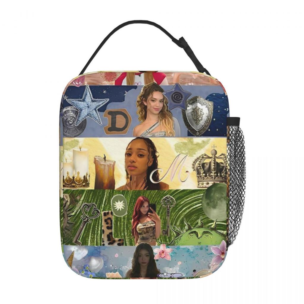 Katseyes Members Kpop Insulated Lunch Bags Large Korean Muisc Reusable Thermal Bag Tote Lunch Box School Outdoor Food Bag