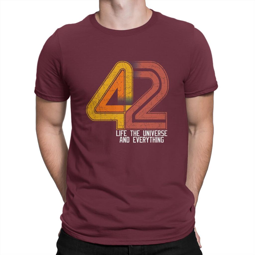Life the Universe and Everything Men T Shirts The Hitchhikers Guide To The Galaxy Film Awesome Tees Short Sleeve O Neck