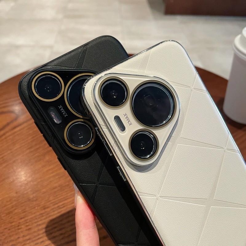 Magnetic Snap-on Case Pura 80 Pro With Built-in Lens Protector Full Coverage Shockproof PC Cover In Starlight White