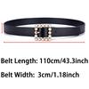 New Women's Belt Fashion Pearl Buckle Belt Trend Versatile Jeans Belt PU Leather Belt Street Trend Y2K Belt Gift for Girlfriend