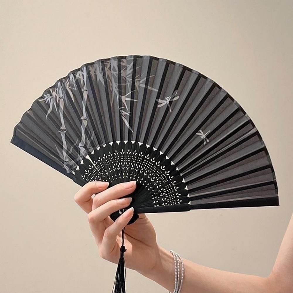 Silk Folding Hand Fan High Quality Japanese Decorative Fan Vintage Silk Folding Fan Smooth For Birthdays Travel Dance
