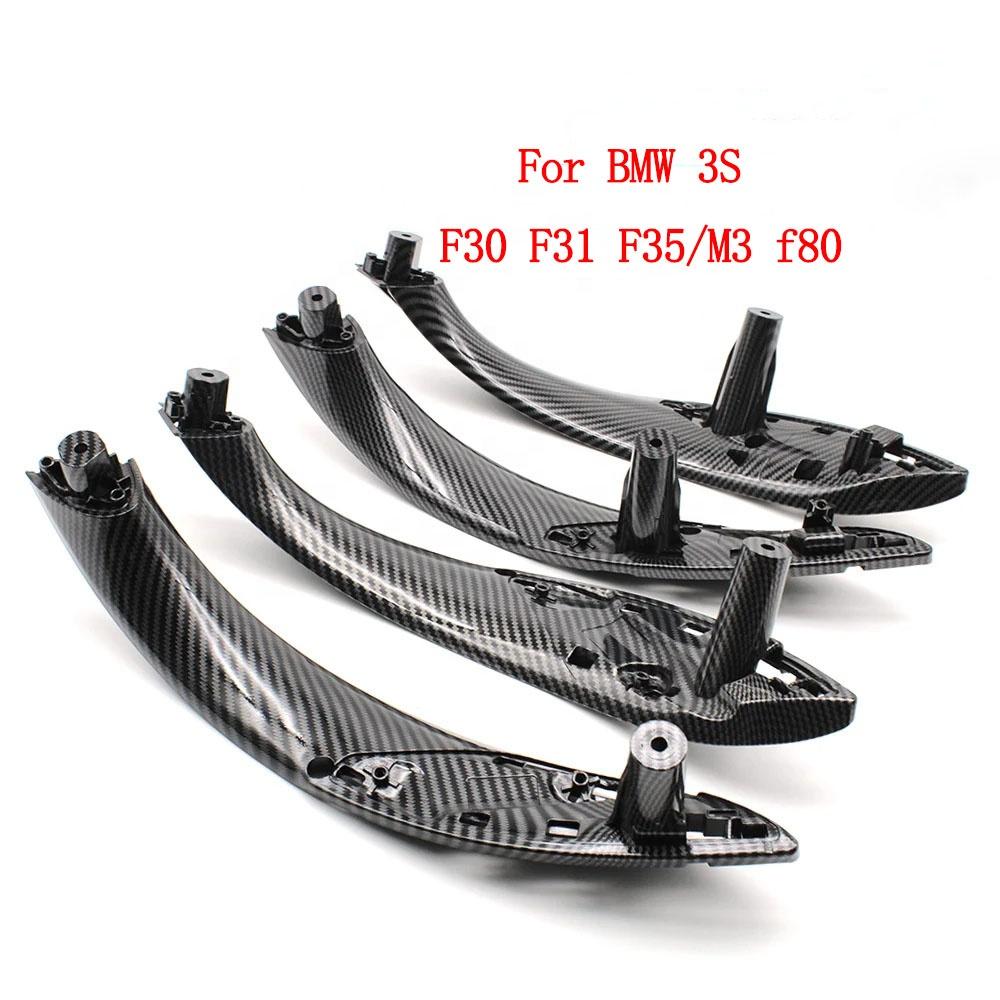 Carbon Fiber Car Interior Door Handle Pull Cover Trim for BMW 3 4 Series F30 F80 F31 F32 F33 F34 F35 F36 2013-2018