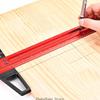 T-Square Ruler Aluminum Carpenter EdgesLine Hole Marking Guiding Measuring Tools 3XUF