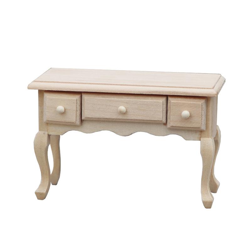 1:12 Dollhouse Miniature Wooden Blank Table Dining Table Coffee Table Computer Desk Furniture Living Room Model Craft Decor Toys