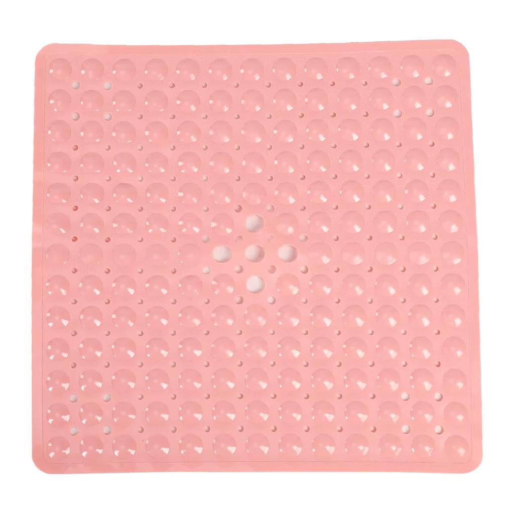 Čtvercová koupelnová předložka, Protiskluzová koupelnová předložka s přísavkami, Koupelnová předložka, Drenážní otvory, Lze prát v pračce