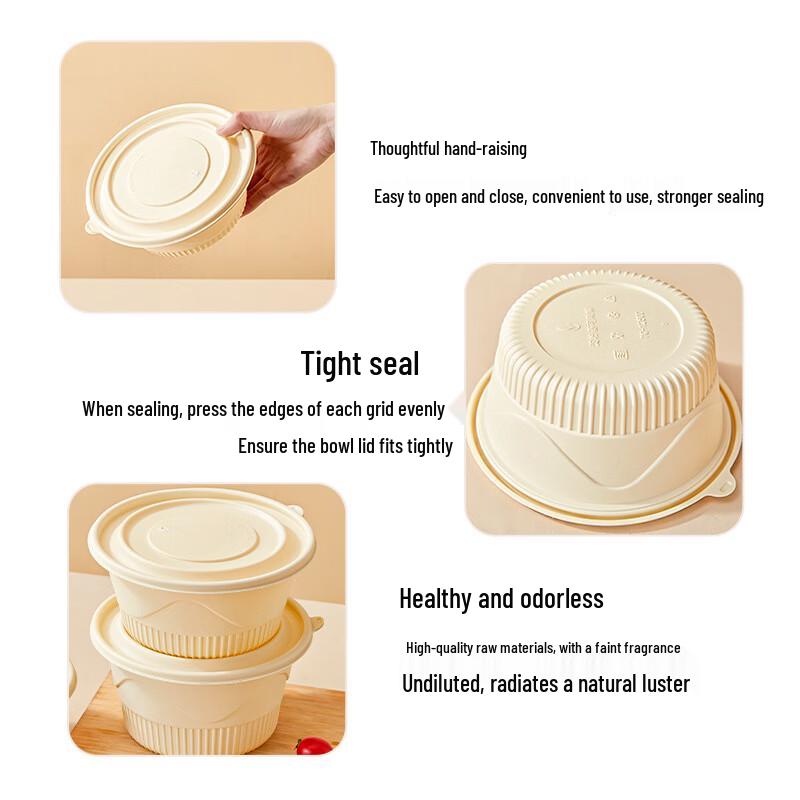 Corn Starch Disposable Round Food Container