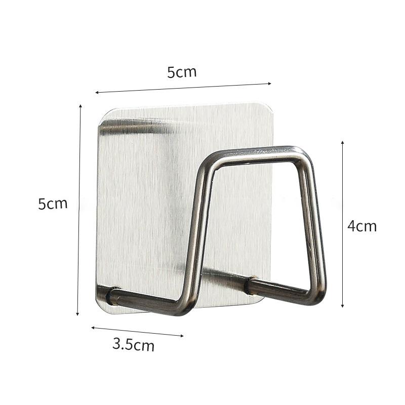 

1Pcs Stainless Steel Hooks No Drilling Required Adhesive Hooks For Bathroom Clothes Hanging білий