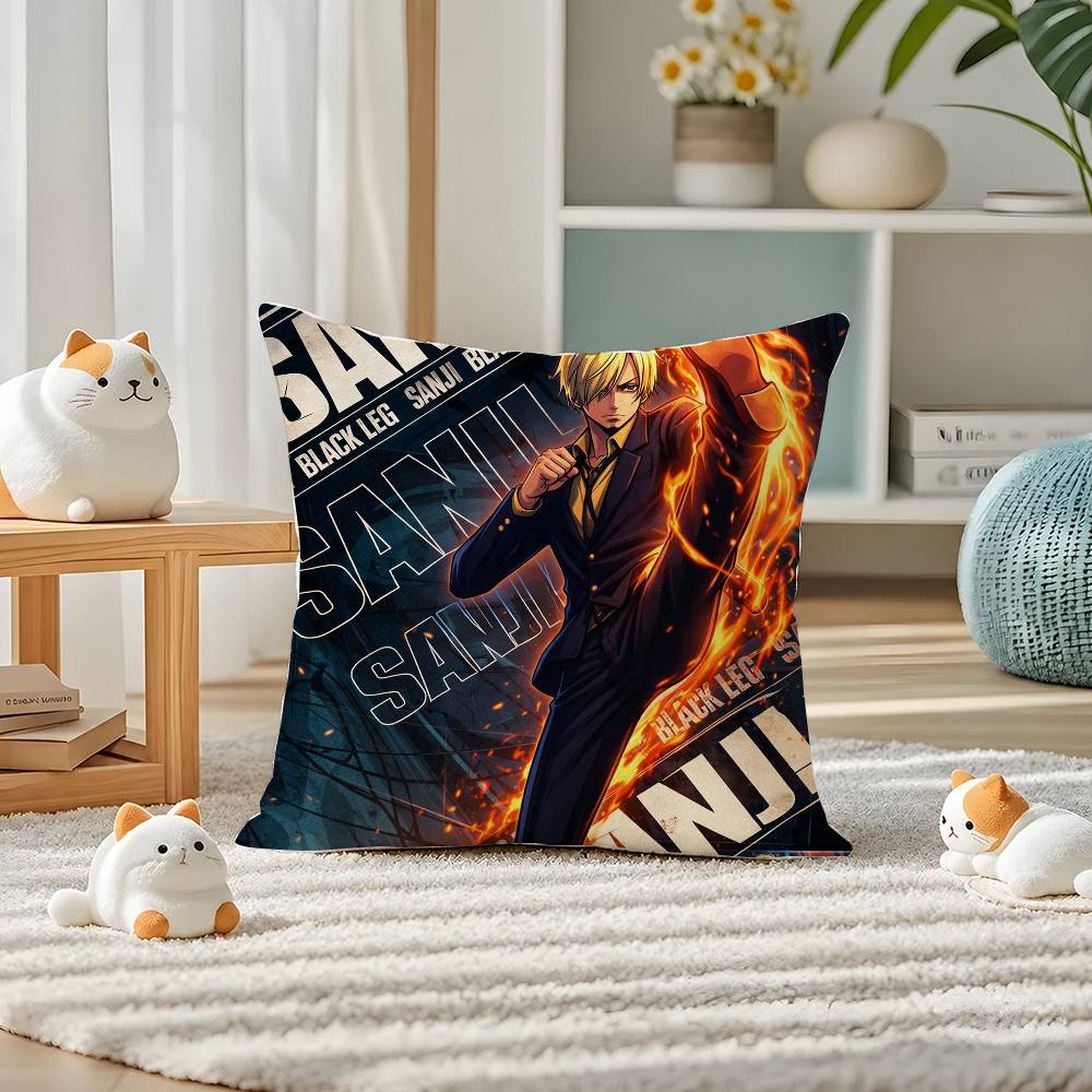 One Piece Boa Hancock Anime Plush Pillow Cover Soft Short Plush Cushion Cover For Sofa Bedroom Home Decor Gift Decoration