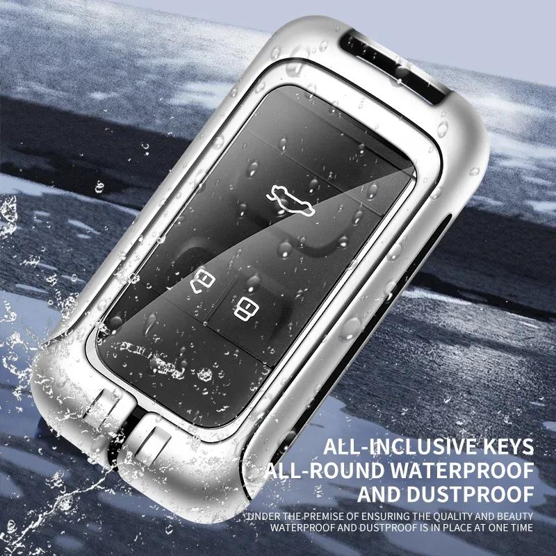 Zinc Alloy Car Remote Control Key Case Cover for Chery Tiggo 8 Automotive Key Fob Chain Keychain Keyless Interior Accessories