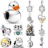 New Copper Robot, Duck, Frog Beads, Butterfly, Angel Pendant European Original Bracelet Diy Accessories Exquisite Jewelry