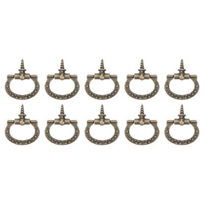 10 Stück Schraubgewinde-Zuggriffe Retro-Einzelloch-Schmuckkästchen-Geschenkbox-Knopf Bronze