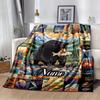 Bear Foraging Customize Your Name Outdoor Blanket Used For Chair Office Sofa Bed Camping Soft And Warm Giving Friends And Relatives Birthday