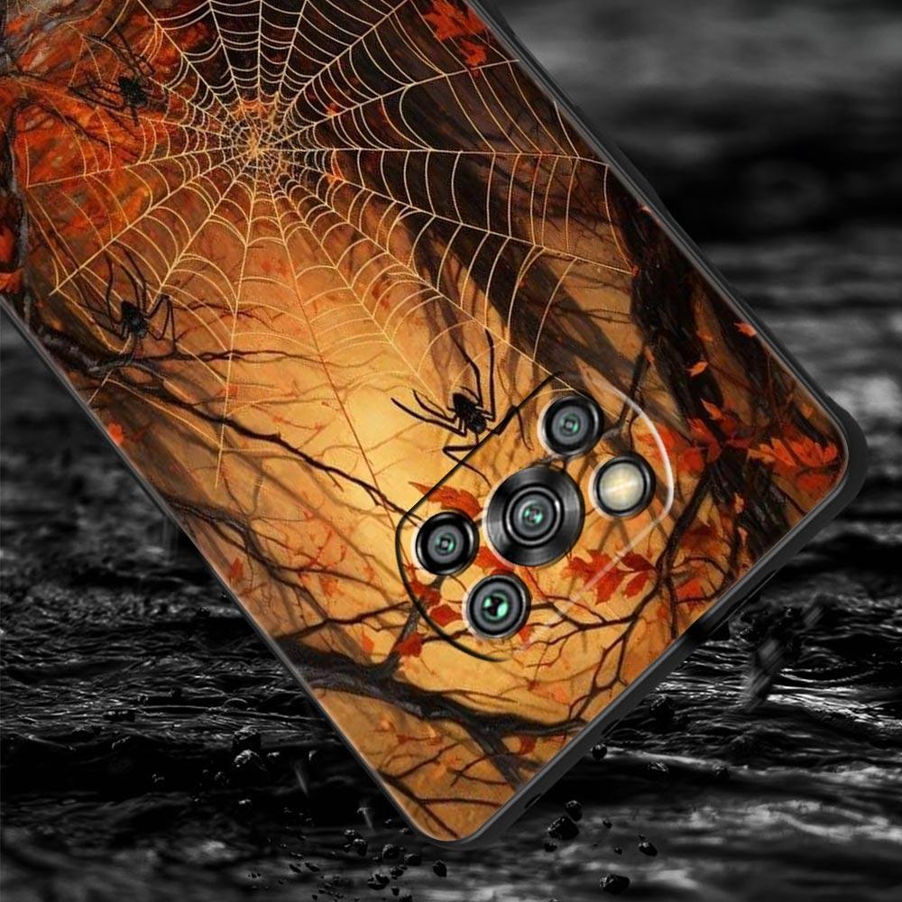 Spider Web Phone Case Cover for Xiaomi Poco F7 Ultra F6 F5 F4 F3 X6 X5 X4 X3 NFC C51 C55 M4 GT 5G Soft TPU Shell Fundas Capas