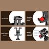 Portable Phone Tripod Mount Metal Phone Mount for Tripod with Dual Phone Holder Cold Shoe Mounts