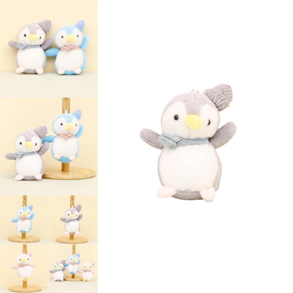 Cute Plush Penguin Keychain Soft Adorable Stuffed Animal With Hat For Bags Or Keys