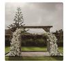 White Horn Artificial Floral Art Wedding Arch for Photography & DIY Decorations
