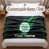 Celtic FC Printed Flannel Blanket Custom Name Text Soft Warm Throw For Bedroom Holiday Gift