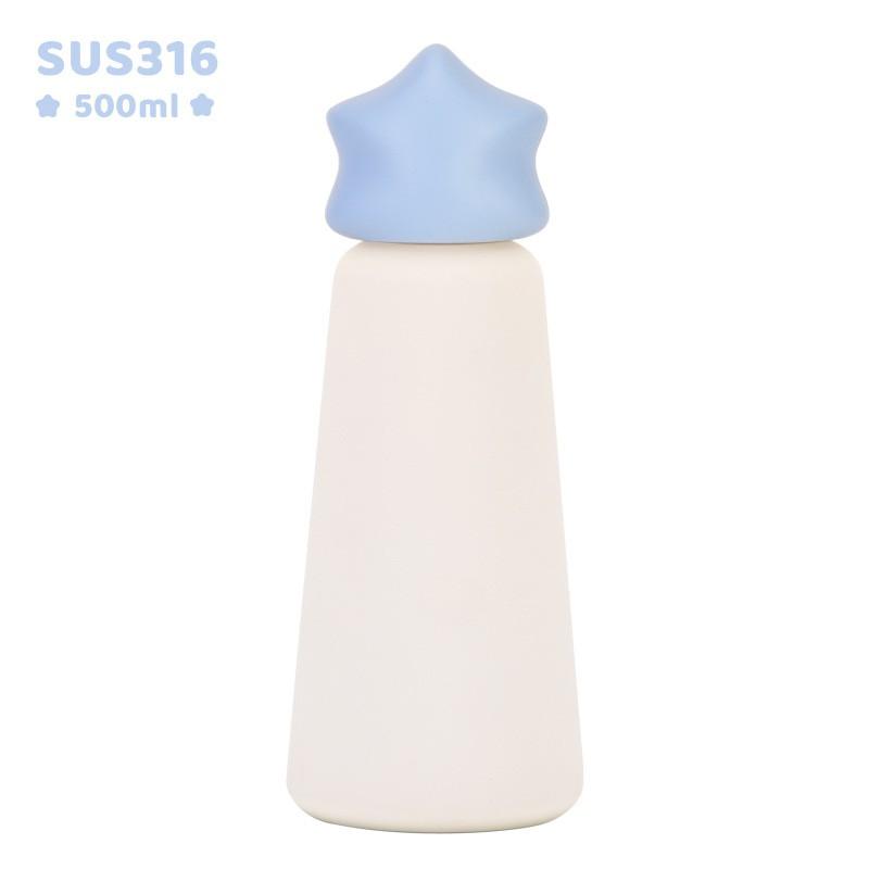 500ml Stainless Steel Vacuum Insulated Travel Mug Kids Students Outdoor Sports Portable Star Design