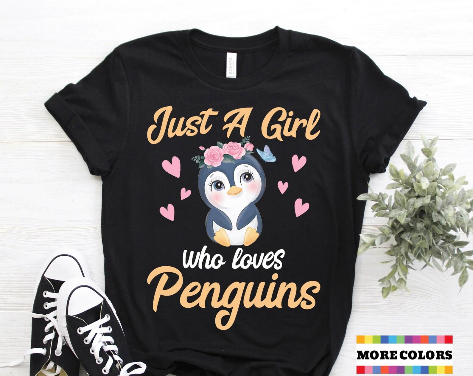 Cute Penguin T-shirt, Penguins Of The World Fans Birthday Gift Tshirt Funny Educational Save Penguins Spirit Animal Lover Present Tee Shirts 100