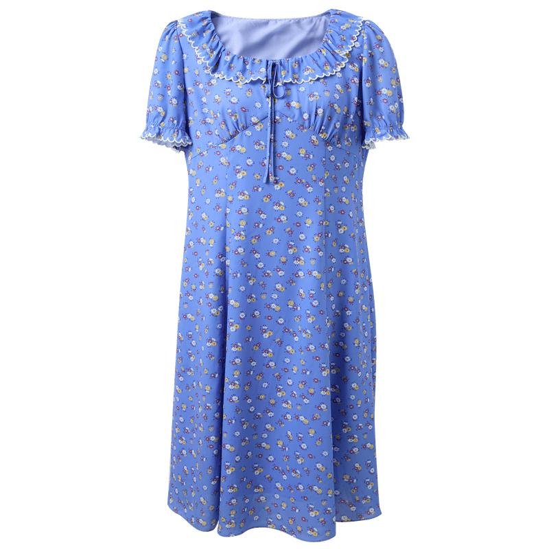 

Sancai Plus Size Square Neck Floral Summer Dress XXXL