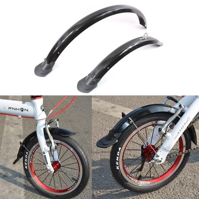 14 Inch 412 Folding Bike Fenders 16 Inch Sra683 20 Inch SP8 Bicycle Mudguard Folding Bicycle Practical Accessories 14 V- Black