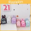 Ear Rabbit Letter Bow Sequin Childrens Backpack Zipper Design Layered Storage