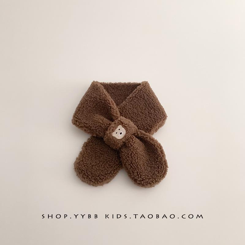 Ins coreeană drăguț ursuleț pentru bebeluși eșarfă mănuși pentru copii toamna și iarna băieți și fete eșarfă caldă pentru gât plus catifea pentru gât