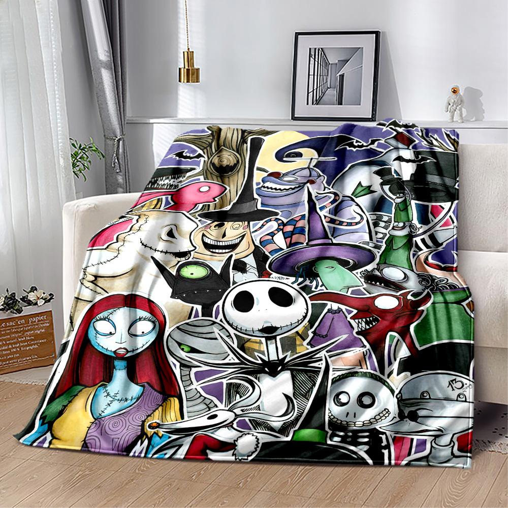 Christmas Nightmare Blanket Durable Comfort Perfect for Bed Seaside Couch All-Season Use Playful Design Ideal Gift for Friends Family Couples Picnic