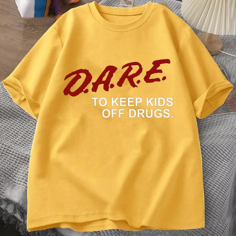 Dare Shirt Retro Dare Shirt 90s Vintage Style Dare T Shirt Crew Neck Short Sleeve Tshirt Summer Unisexs Tshirt