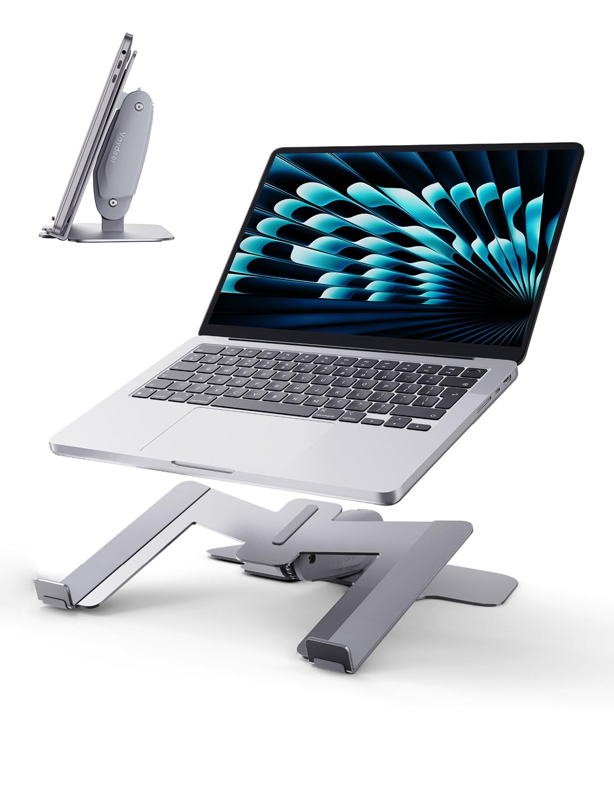 

Vaydeer Laptop Metal Design for Desk and Portrait Adjustable Laptop Compatible with and Dell Stand, Dual-Mode Use, Holder, MacBook, Chromebook,