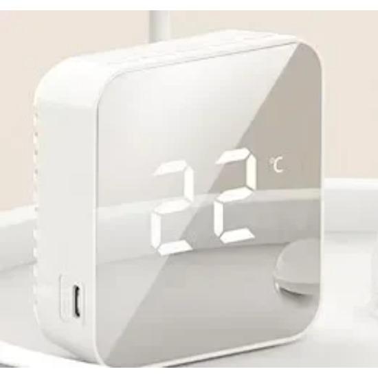 

Зеркальный цифровой будильник Светодиодный дисплей Повтор Будильник Бесшумный Календарь Температура Настольный Диммируемый Электронные настольные часы Домашний декор