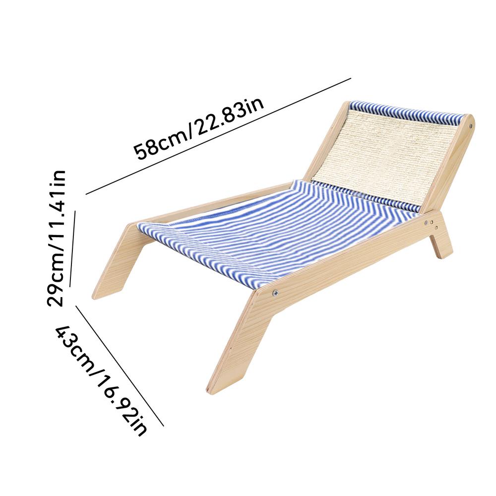 

New Cat Beach Chair Summer All Seasons Elevated Cat Bed With Sisal Scratcher For Cat Outdoor Indoor Beach Chair