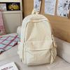 Schultasche Campus Schultasche Damen Koreanische Ausgabe ins Einfacher Karierter Rucksack Highschool-Schüler Große Kapazität Freizeit Reise Rucksack