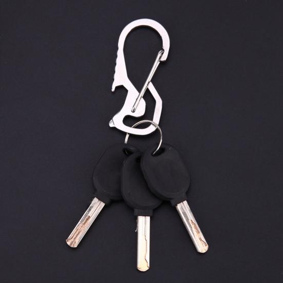 Multifunctional Durable Keyring Key Holder Keychain Bottle Opener Outdoor Tool