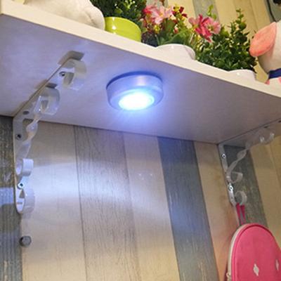 Mini lampada da parete notturna per armadio da cucina con lampada push touch a 3 LED senza fili