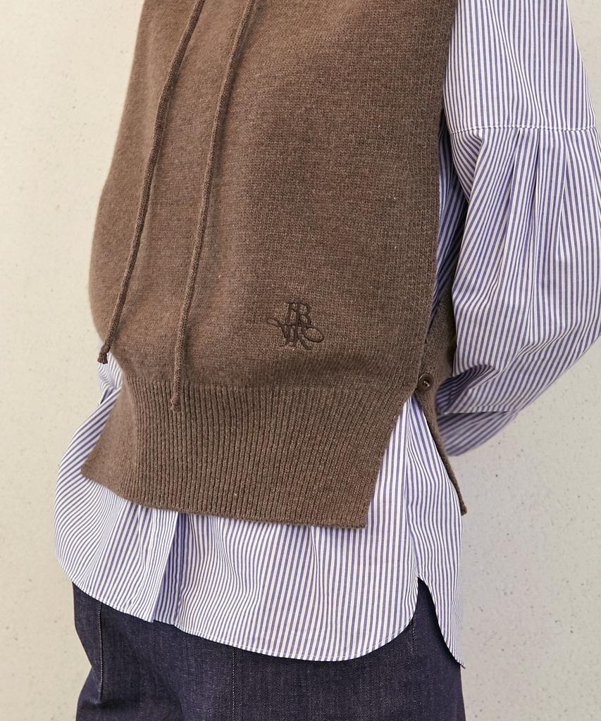 JUN BY JUN K Jk Hooded Layered Knit_Brown