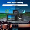 Wide Angle Car Camera, 3 Camera Dash Cam Multilingual Clear Car Rearview Mirror Car