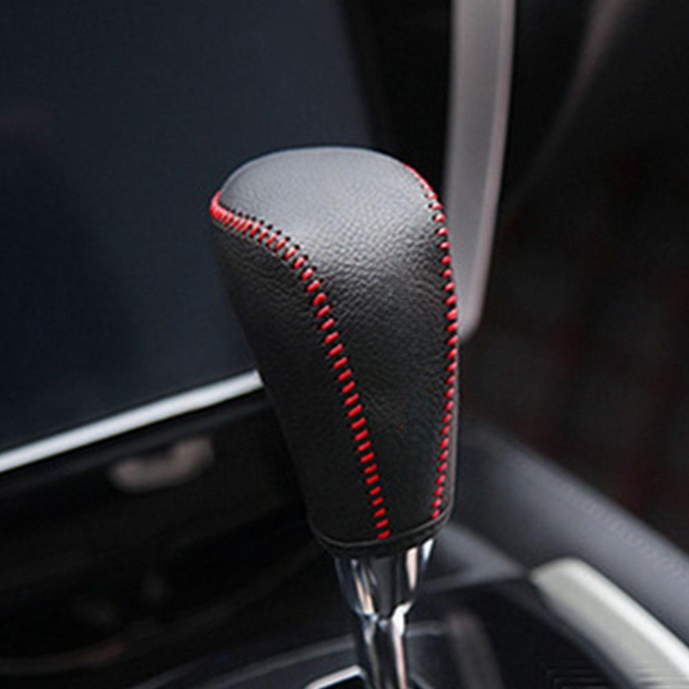 For Nissan Qashqai J11 2016 - 2026 X-Trail XTrail T32 2014-2026 AT Car Leather Knob Cover Gear Head Shift Knob Gear Collars Case