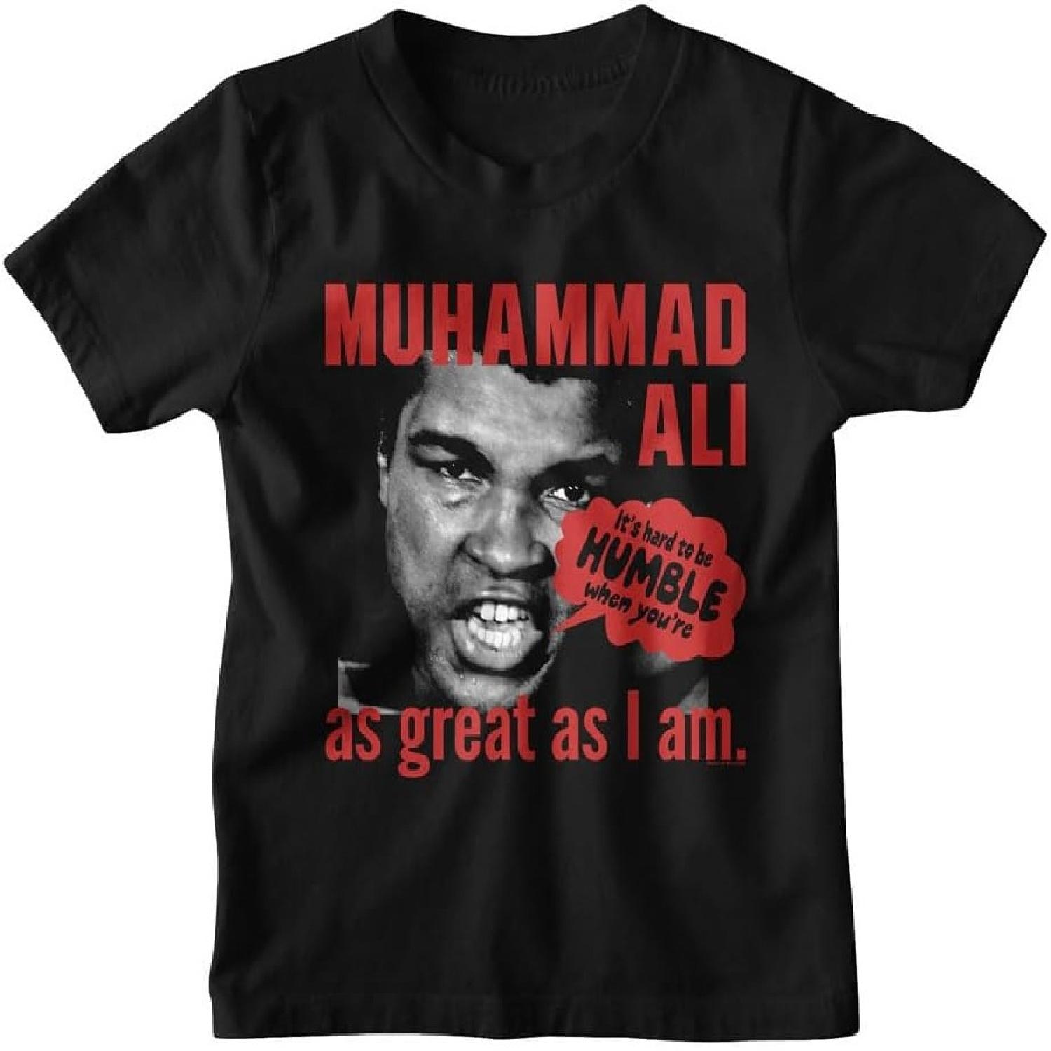 Muhammad Ali Hard to Humble Toddler Short Sleeve T Shirt Boxing Legend Vintage Style Graphic Tees S
