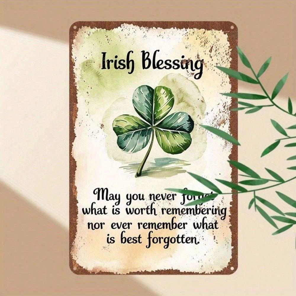 Metal Wall Art WALDEN St Patrick's Day Irish Blessing Rustic Kitchen Decor