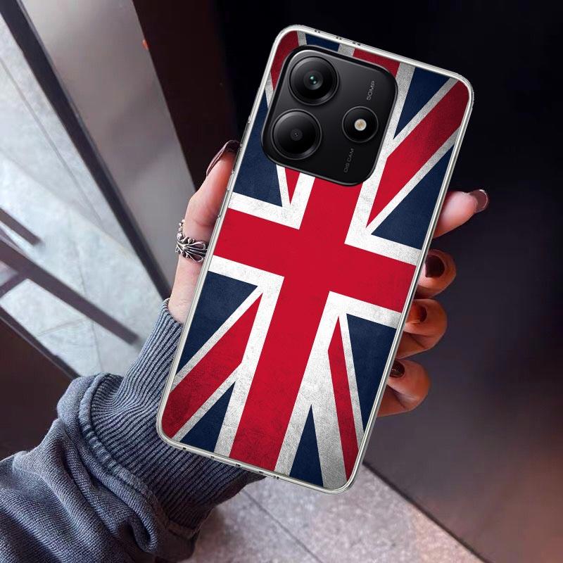 

Union Jack England UK Flag Phone Case For Xiaomi Redmi Note 10 11 12 13 14 15 Pro Plus 11S 12S 14S 11T 11E 10S Soft TPU Back Cov Redmi Note 14 4G