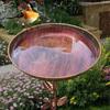 Iron Garden Birdbath Vintage Large Capacity Bird Feeding Dish Multi Functional Sturdy Bird Feeder Ground Plugin Outdoor