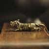3D Messing Chinesisches Tierkreiszeichen Tiger Schlüsselanhänger Anhänger - Antiker Stil