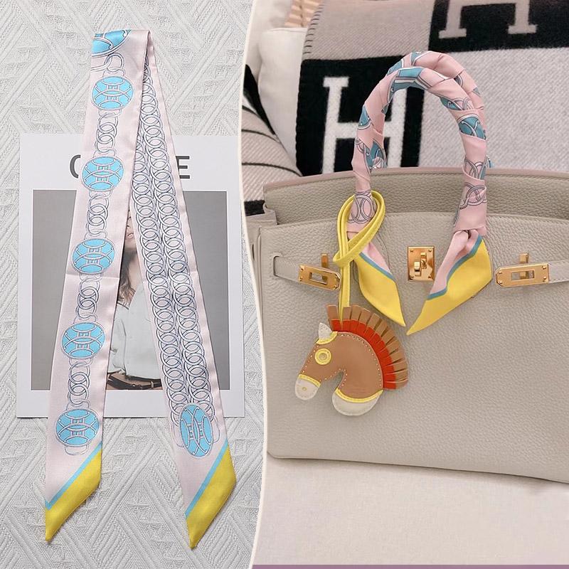 2024 Trendy Silk-Style Scarf Handle Wrap for Bags