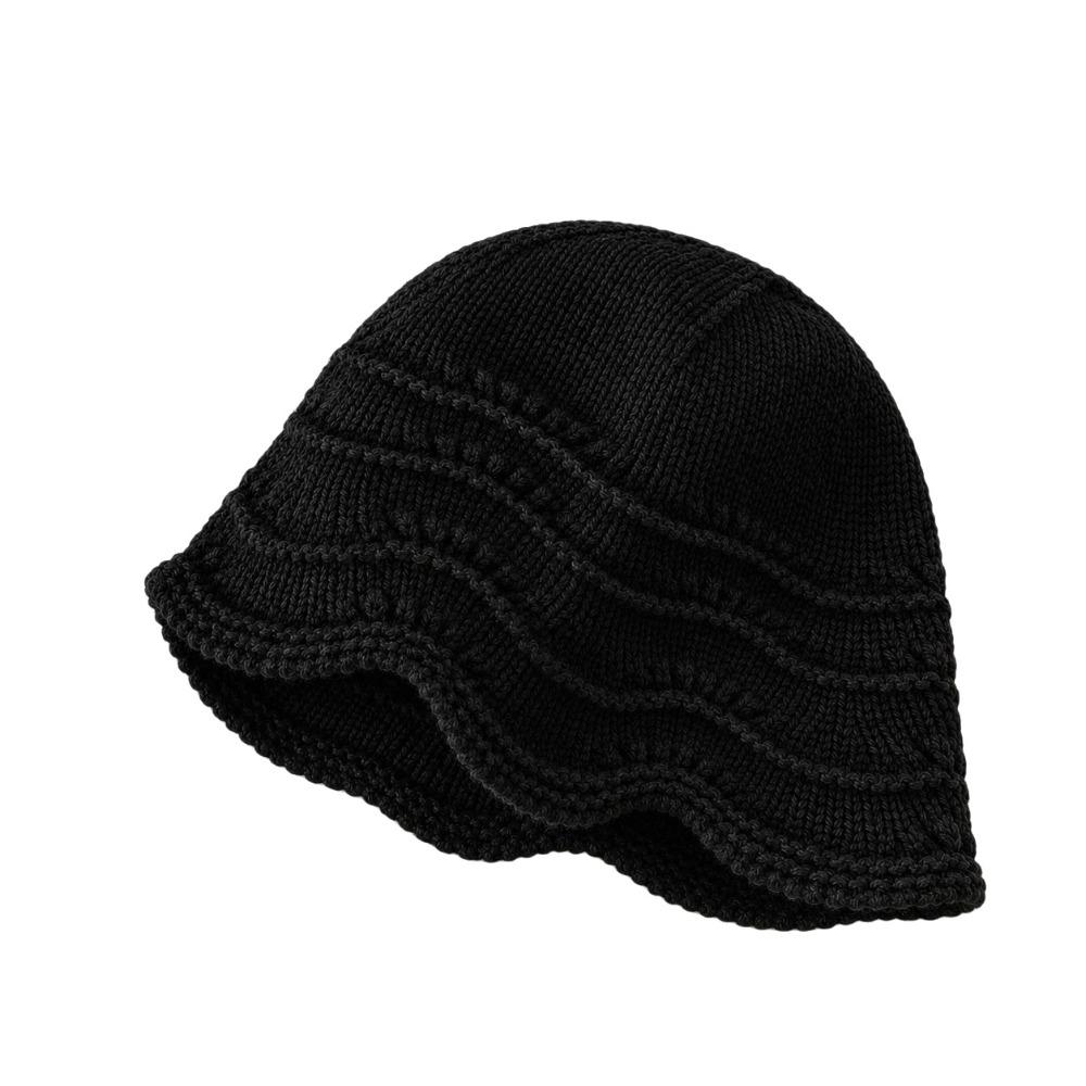 Hollow Out Knitted Bucket Hat Knitted Fisherman Hat Gifts Knit Hat Daily Wear