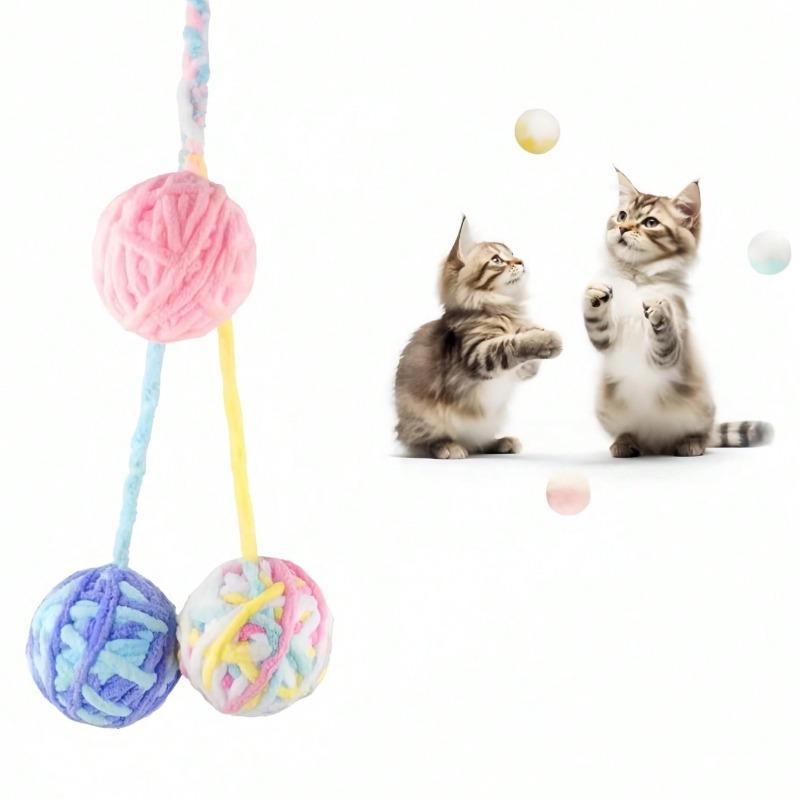Soft Interactive Cat Toys For Indoor Cats Self Play, Cat Supplies (Random Color) Christmas For Holiday Gift Giving