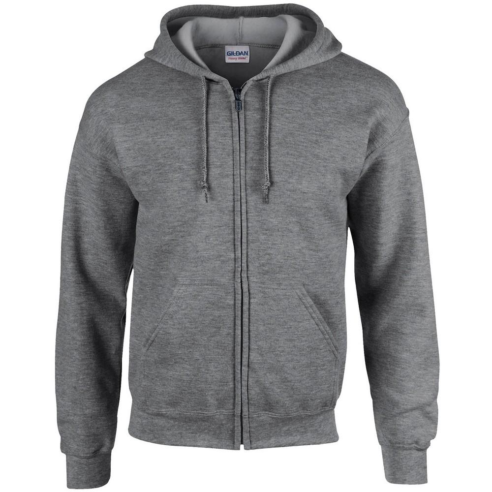 Gildan Heren Heavy Blend Hoodie met Volledige Rits XL